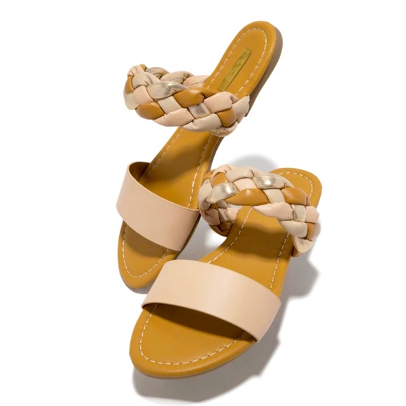 !! NEW !! Slide Sandals With Braided Detail in Nude - Picture 3 of 3